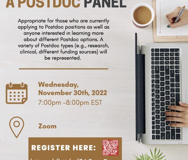Invitation to a postdoc panel discussion.
