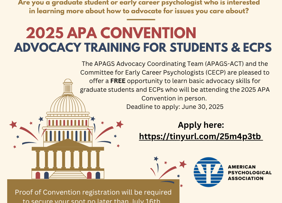 Advocacy Training for ECPs at Convention – Apply Today